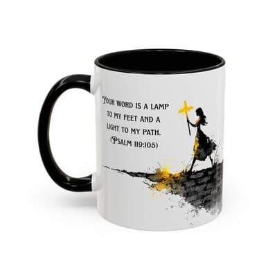 Inspirational Psalm 119:105 Coffee Mug | Feral Miss Religious Gift 11oz or 15oz