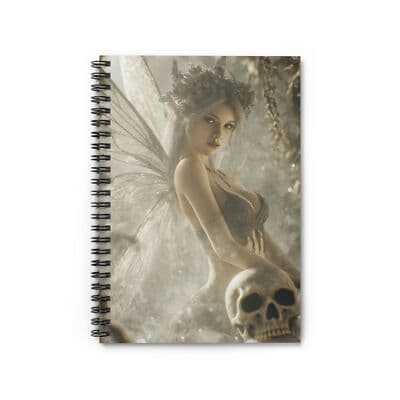 Fairy-Themed Spiral Notebook – Mystic Artwork, 6x8 Journal for Notes & Dreams