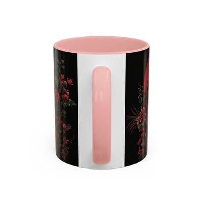Elephant Floral Accent Mug, Unique Animal Lovers Gift, Home Decor, Coffee Cup, - Thumbnail 4