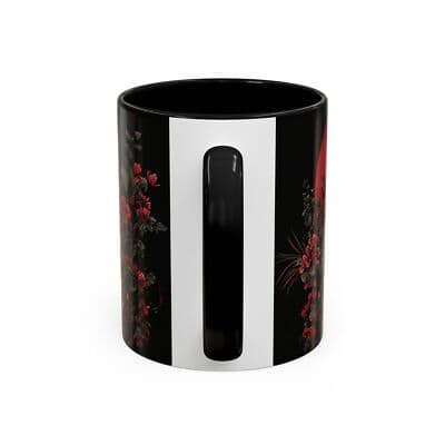 Elephant Floral Accent Mug, Unique Animal Lovers Gift, Home Decor, Coffee Cup, - Thumbnail 4