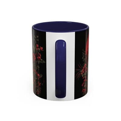 Elephant Floral Accent Mug, Unique Animal Lovers Gift, Home Decor, Coffee Cup, - Thumbnail 4