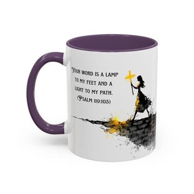 Inspirational Psalm 119:105 Coffee Mug | Feral Miss Religious Gift 11oz or 15oz