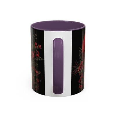 Elephant Floral Accent Mug, Unique Animal Lovers Gift, Home Decor, Coffee Cup, - Thumbnail 4