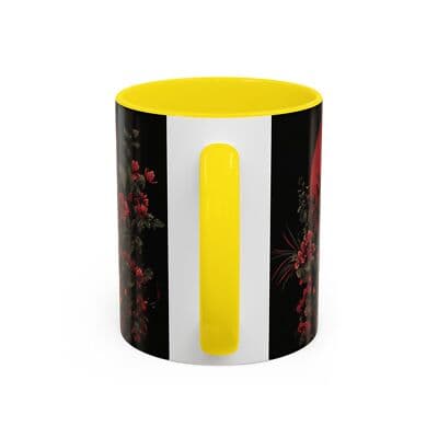 Elephant Floral Accent Mug, Unique Animal Lovers Gift, Home Decor, Coffee Cup, - Thumbnail 4