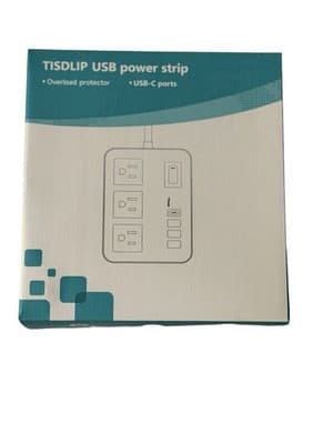 TISDLIP USB Power Strip 3 Outlet w/ USB-C & USB Ports Overload Protection - Thumbnail 5