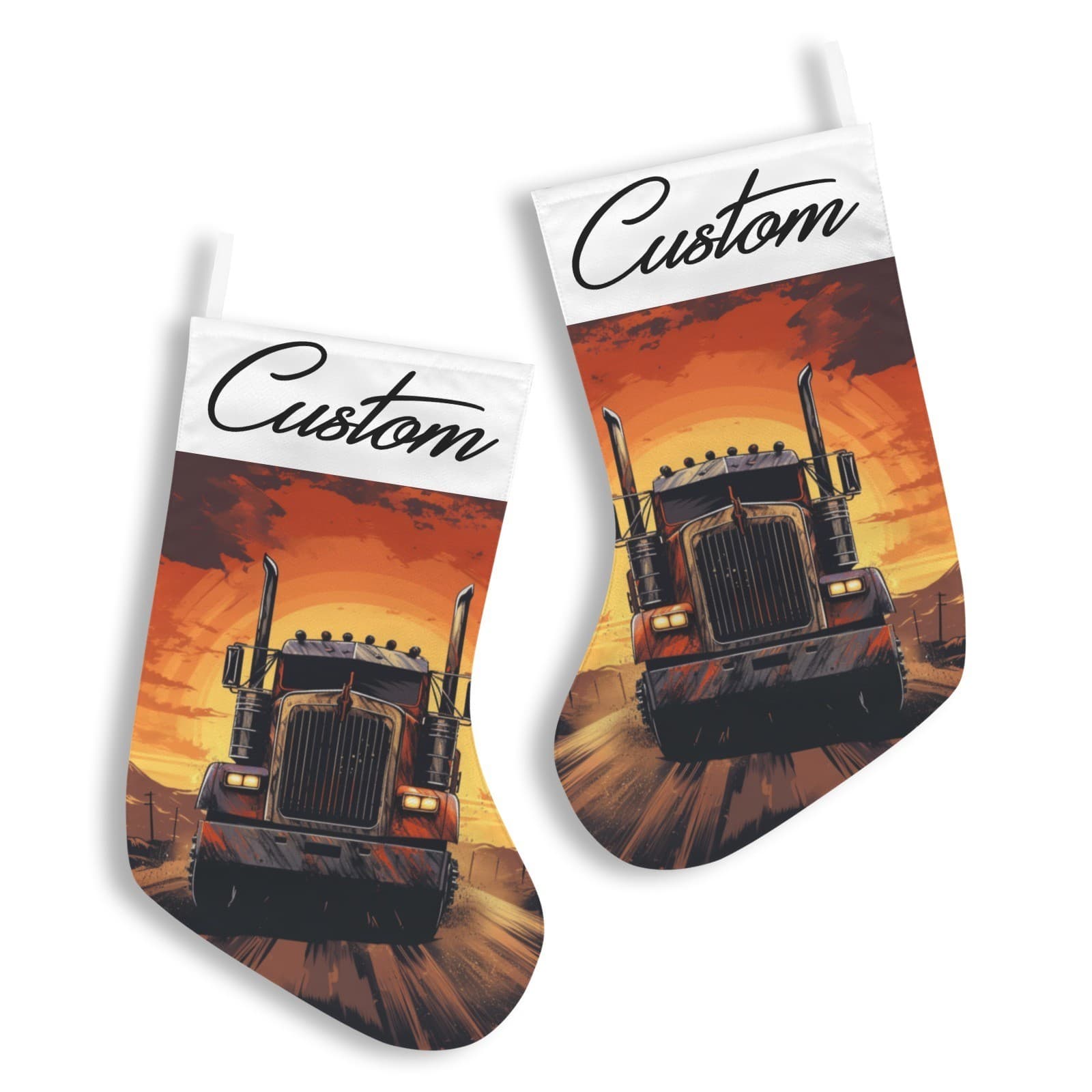Truck Driver Christmas Holiday Gift for Him Trucker Semi Truck Decor - Thumbnail 2