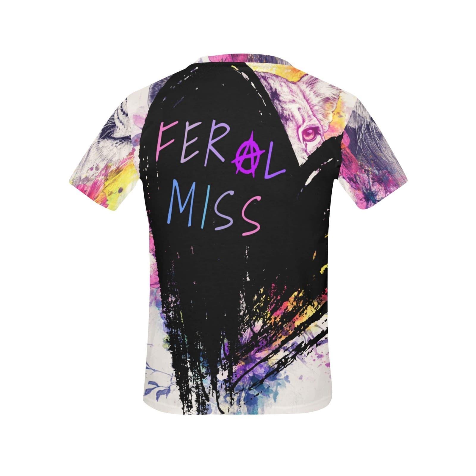 Feral Miss Lion & Floral Tee – Bold Graphic Shirt for Women | XS–4XL USA Made - Thumbnail 5