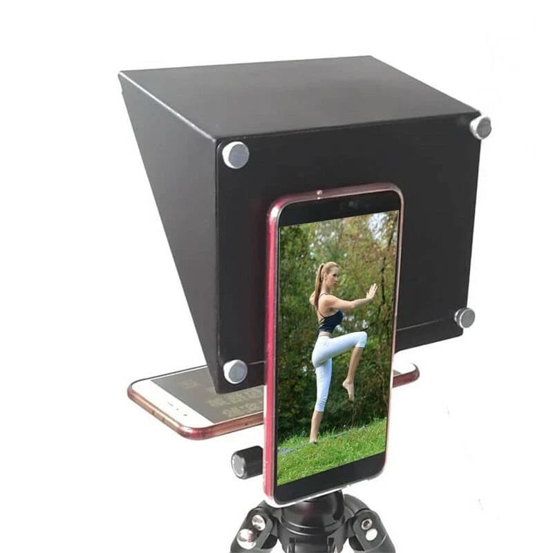 YS-ZX5 Mobile Phone Teleprompter DSLR Camera Prompter for Video Interview Live - Thumbnail 4