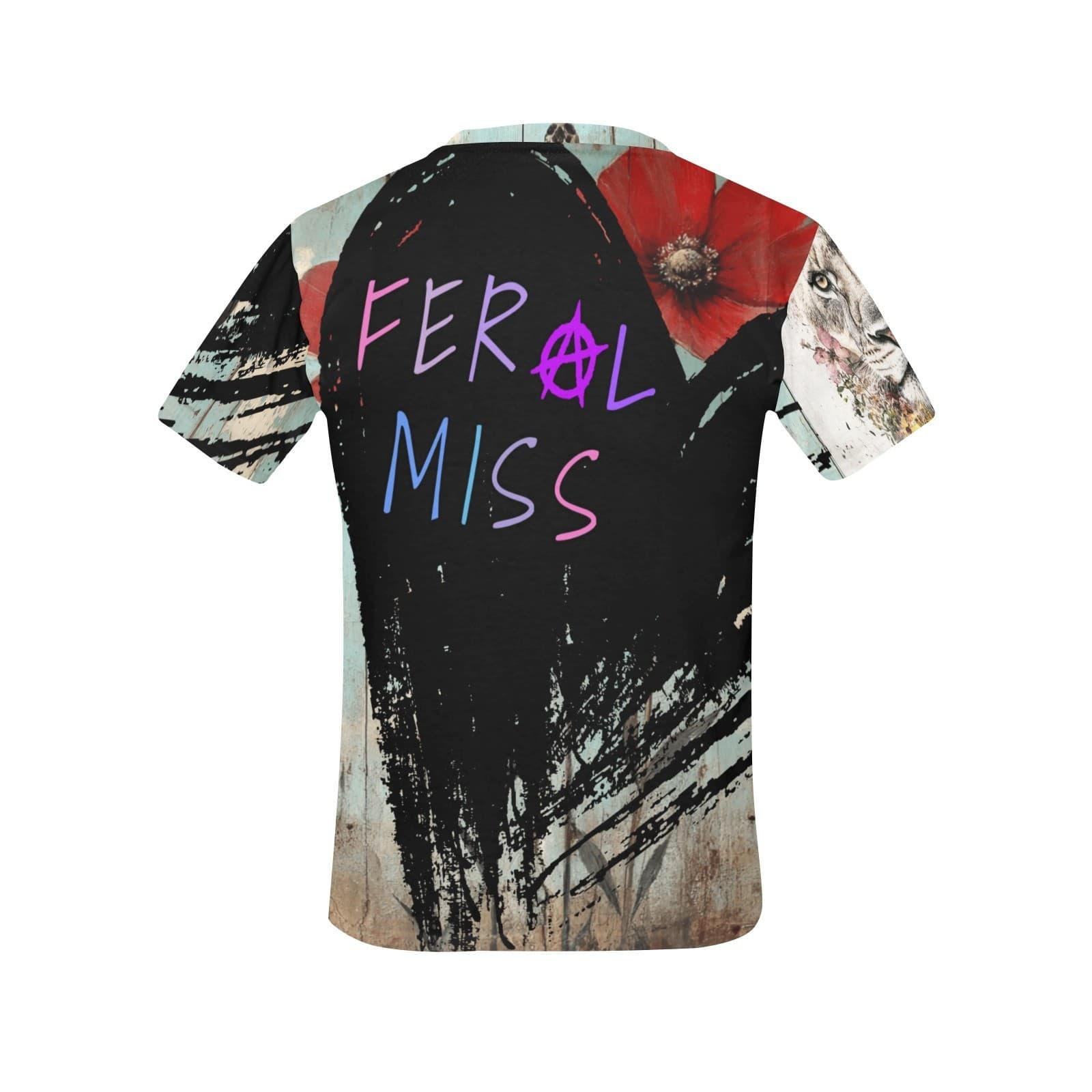 Feral Miss Poppy Floral Tee – Distressed Vintage Flower Shirt | XS–4XL USA - Thumbnail 2