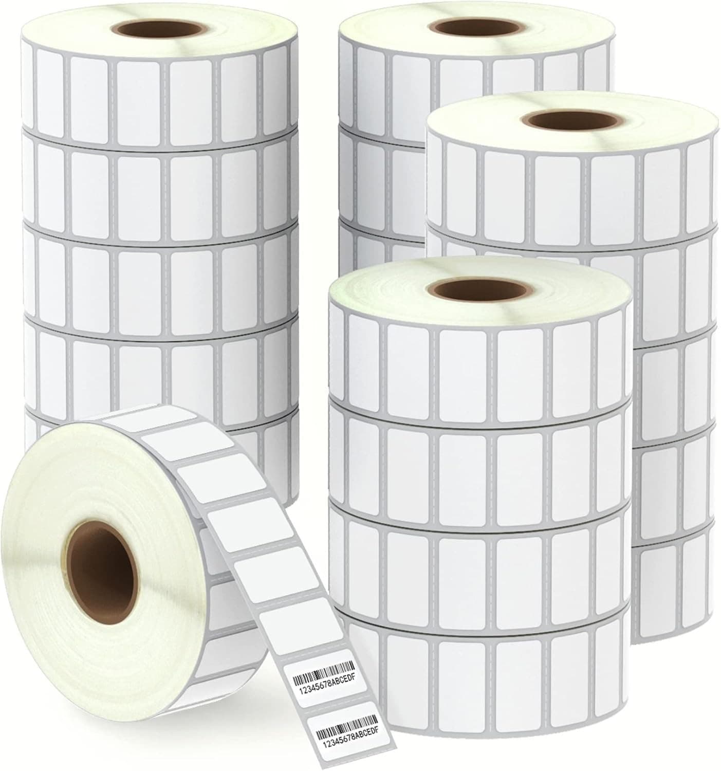 BETCKEY 1" x 0.5" Thermal Labels – 20 Rolls / 48,600 Labels – Perforated