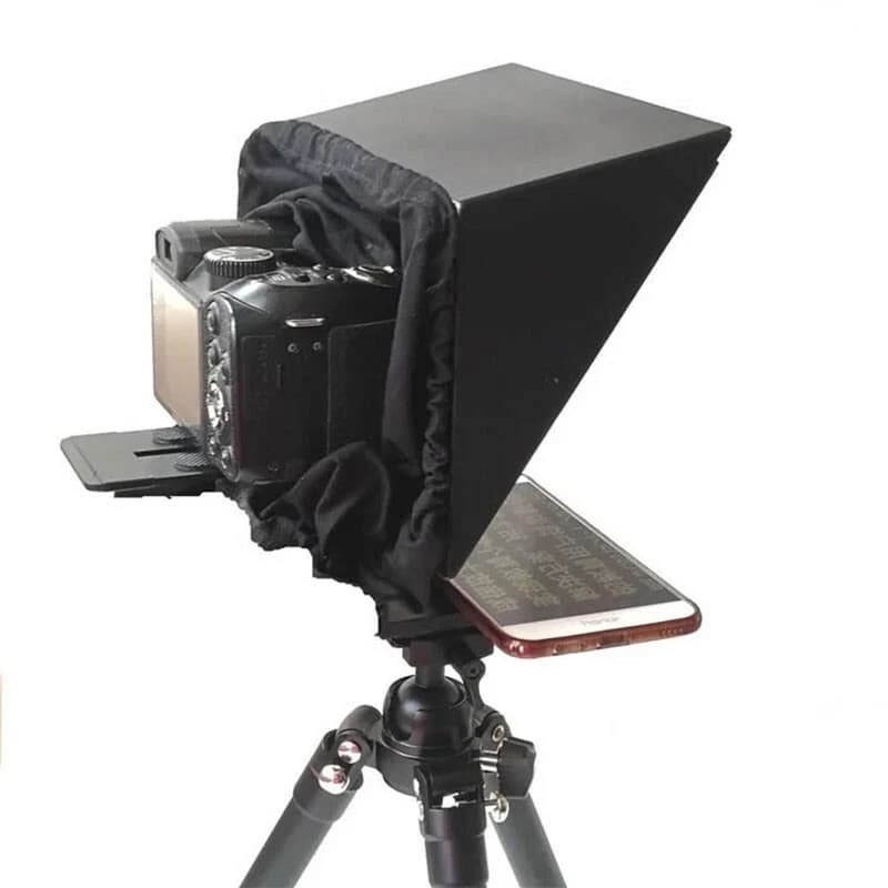 YS-ZX5 Mobile Phone Teleprompter DSLR Camera Prompter for Video Interview Live - Thumbnail 2