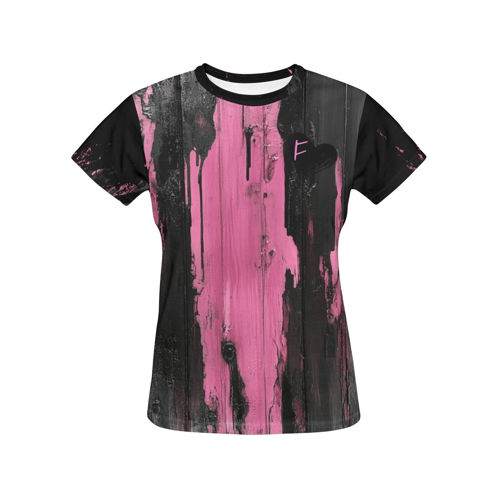 Feral Miss Pink Grunge Tee – Distressed Wood Texture Shirt | XS–4XL