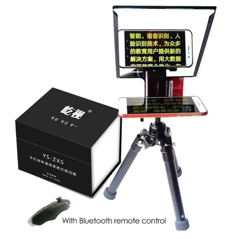 YS-ZX5 Mobile Phone Teleprompter DSLR Camera Prompter for Video Interview Live - Thumbnail 3