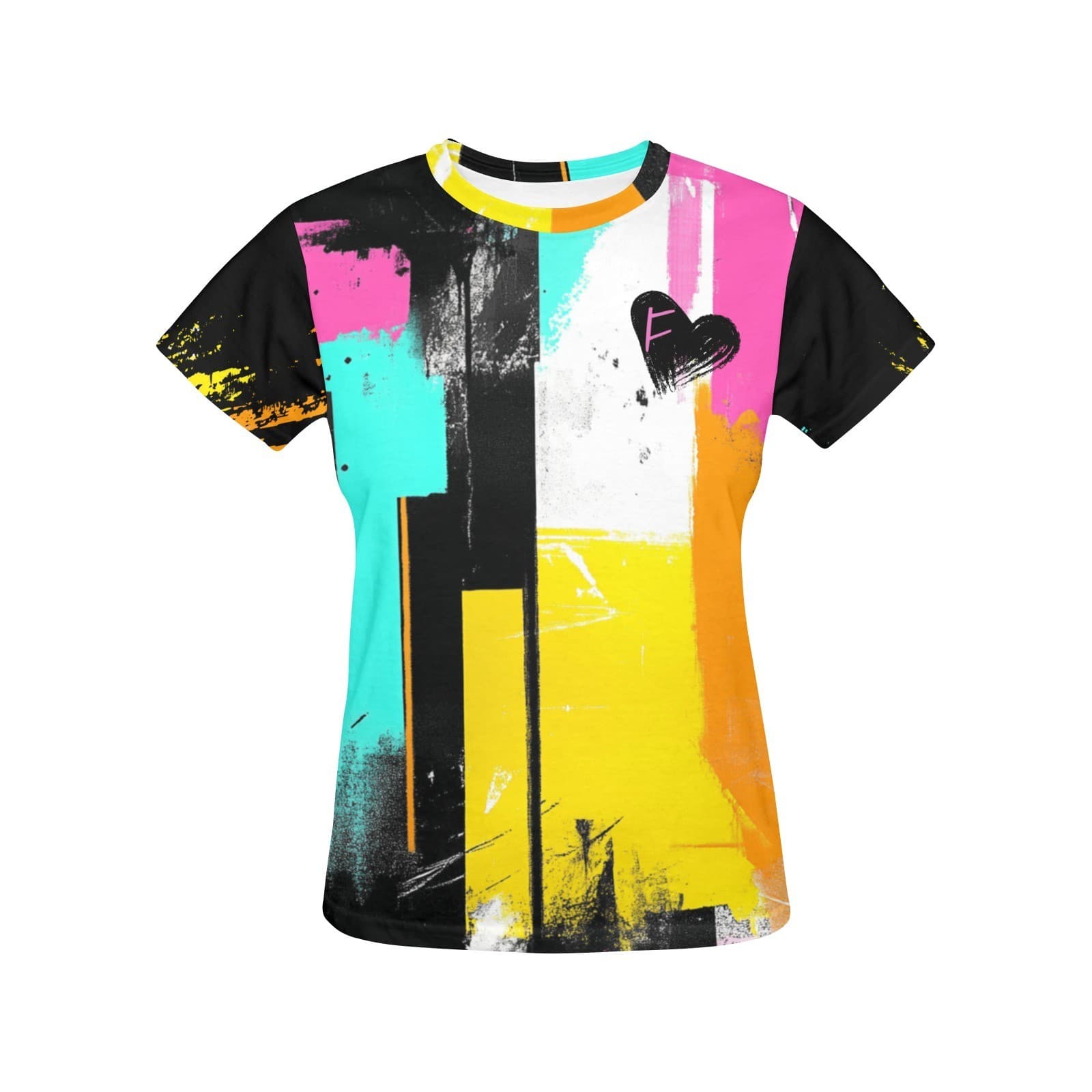 Feral Miss Colorblock Graffiti Tee – Bold Street Style Shirt | XS–4XL USA