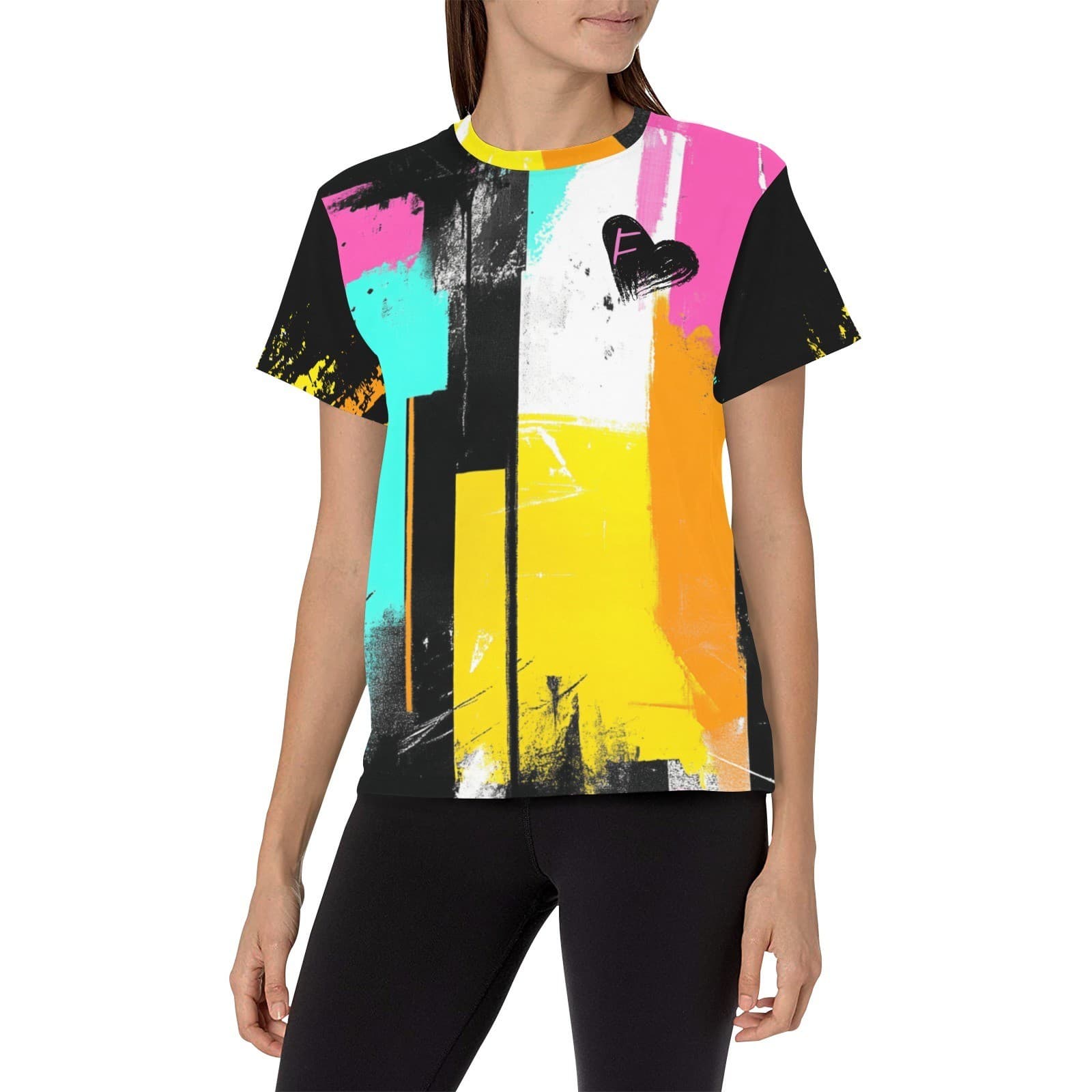 Feral Miss Colorblock Graffiti Tee – Bold Street Style Shirt | XS–4XL USA - Thumbnail 4