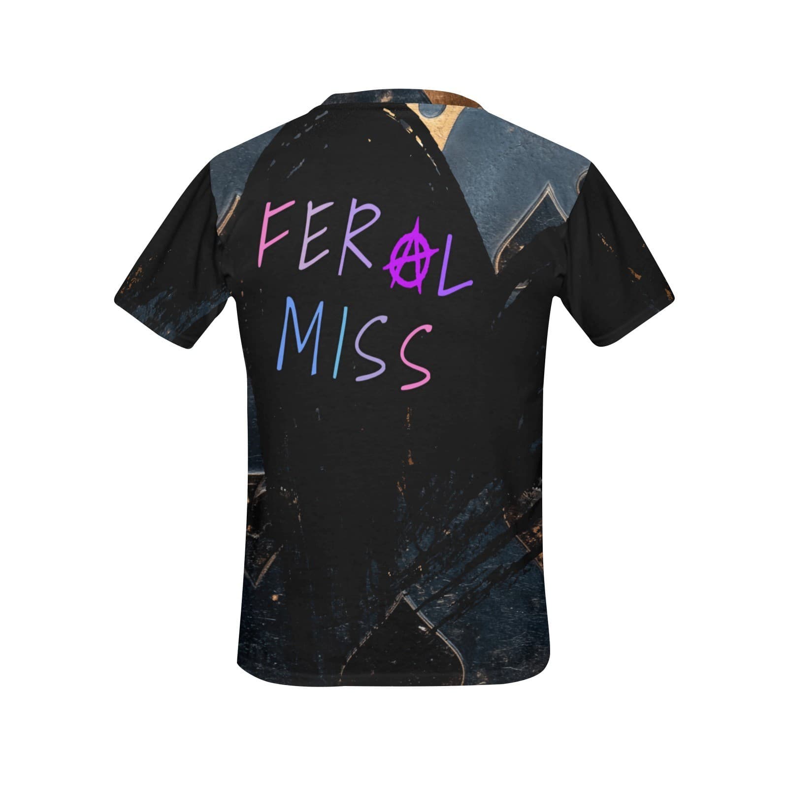 Feral Miss Playing Card Tee – Copper Spade & Diamond Shirt | XS–4XL - Thumbnail 2