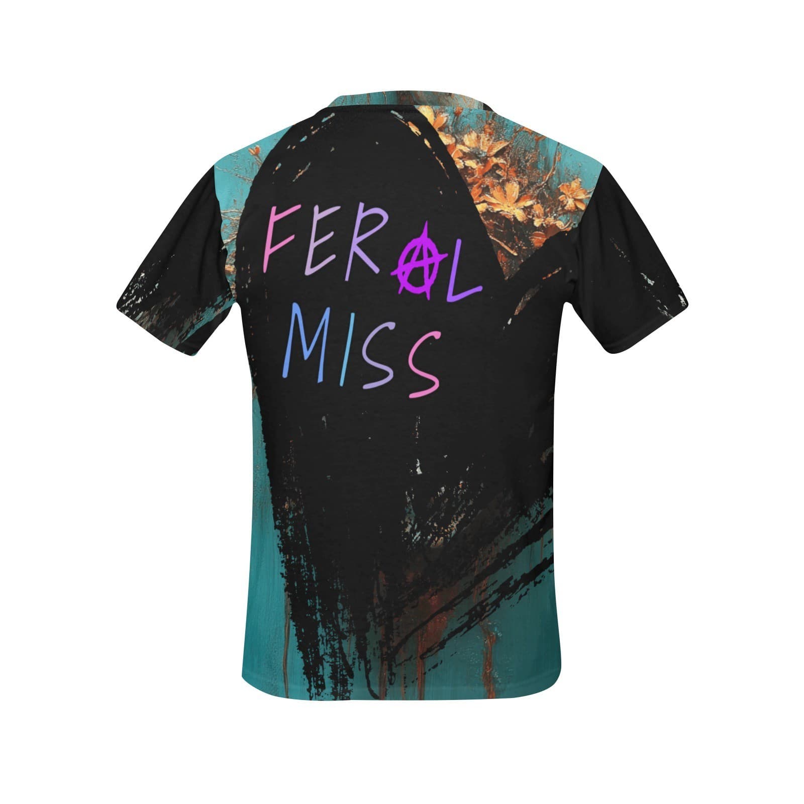 Feral Miss Skull Floral Tee – Fall Gothic Flower Crown Shirt | XS–4XL - Thumbnail 2