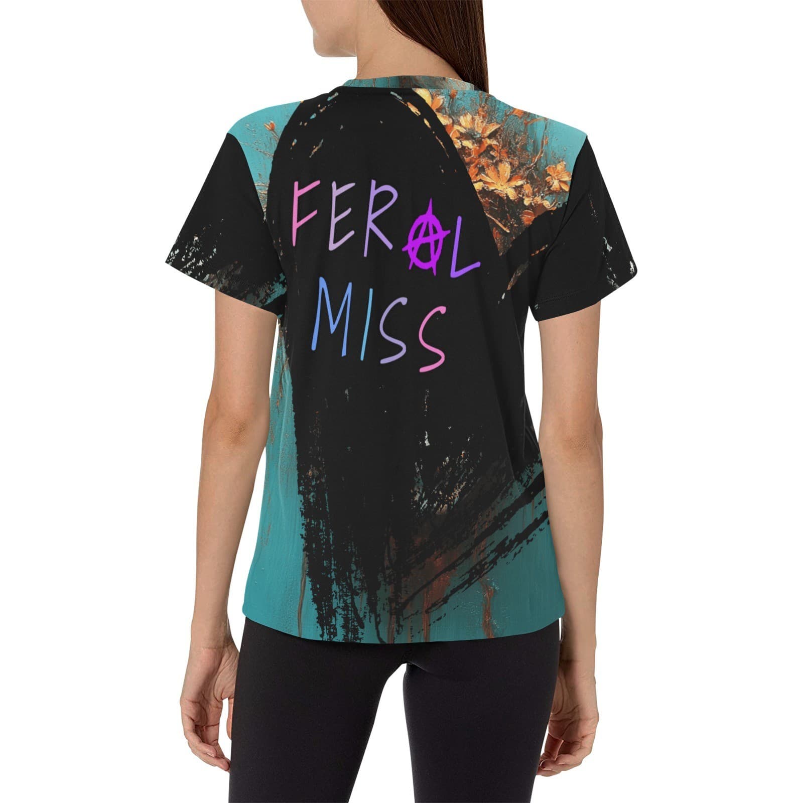 Feral Miss Skull Floral Tee – Fall Gothic Flower Crown Shirt | XS–4XL - Thumbnail 3