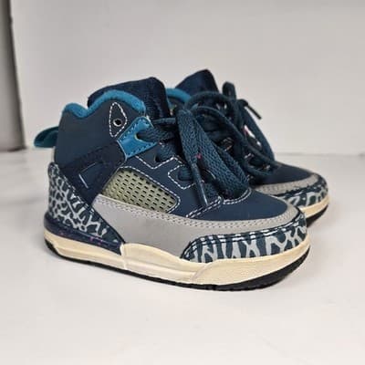 Jordan Spizike Space Blue Fusion Pink Tropical Teal Size 5C - Thumbnail 3