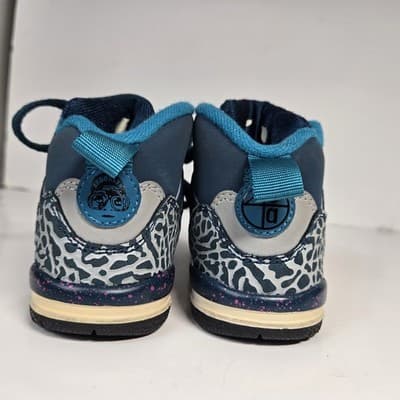 Jordan Spizike Space Blue Fusion Pink Tropical Teal Size 5C - Thumbnail 4