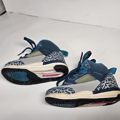 Jordan Spizike Space Blue Fusion Pink Tropical Teal Size 5C - Thumbnail 6