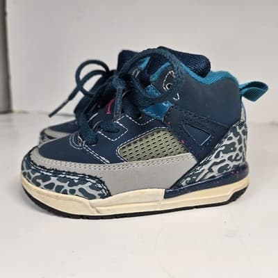 Jordan Spizike Space Blue Fusion Pink Tropical Teal Size 5C - Thumbnail 5