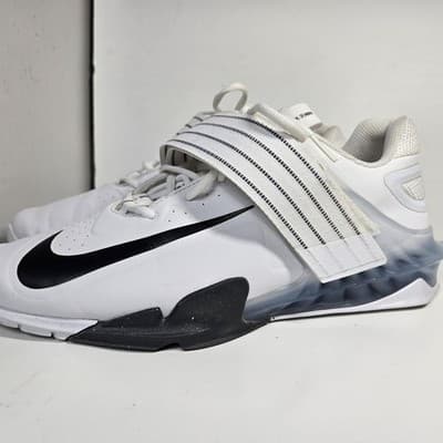 Size 11.5 Nike Romaleos 3 Weightlifting Men White/Black Training Shoe 852933-100 - Thumbnail 6