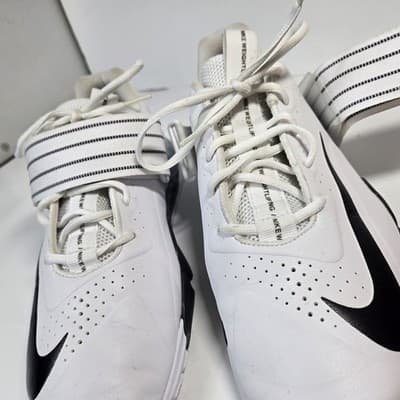 Size 11.5 Nike Romaleos 3 Weightlifting Men White/Black Training Shoe 852933-100 - Thumbnail 9