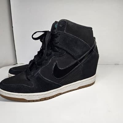 Nike Dunk Sky Hi Black Gum Women Size 9.5 Shoes 644877-011 Pre-owned No Box - Thumbnail 3
