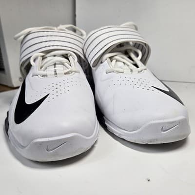 Size 11.5 Nike Romaleos 3 Weightlifting Men White/Black Training Shoe 852933-100 - Thumbnail 3