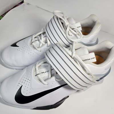Size 11.5 Nike Romaleos 3 Weightlifting Men White/Black Training Shoe 852933-100 - Thumbnail 10