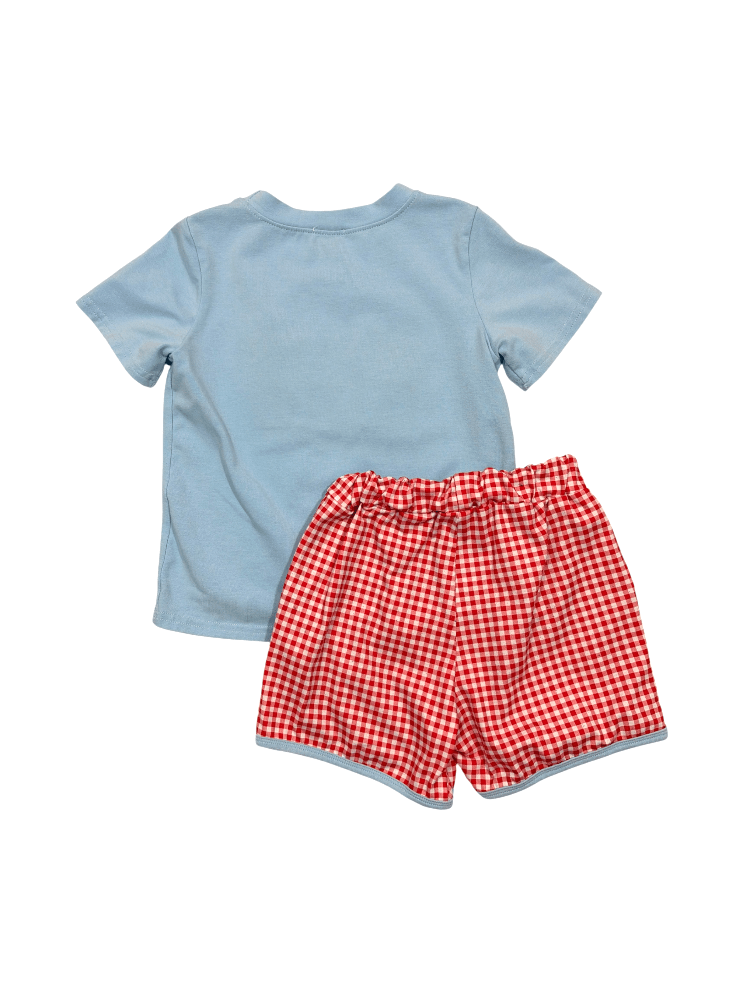 Abby & Evie boys size 4 embroidered farm appliqué set - Thumbnail 2