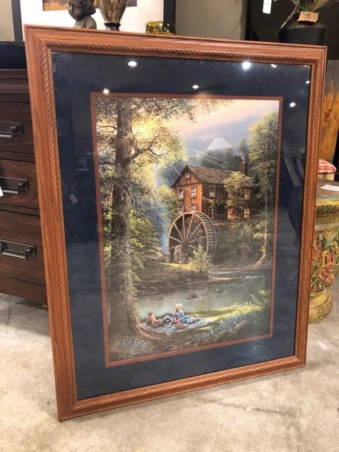 Framed Picnic Scene by Jesse Barnes - Thumbnail 2