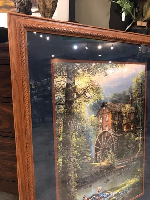 Framed Picnic Scene by Jesse Barnes - Thumbnail 5