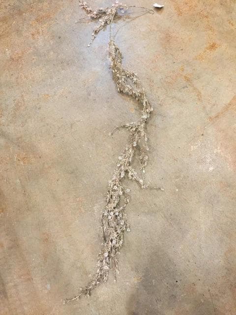6' Glittered Iice Garland - Thumbnail 2