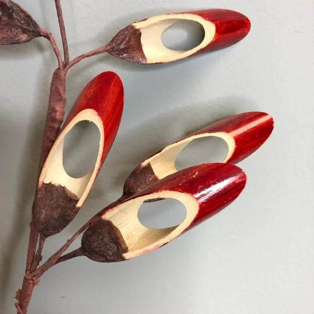 Red Bamboo Reeds on Stem - Thumbnail 3