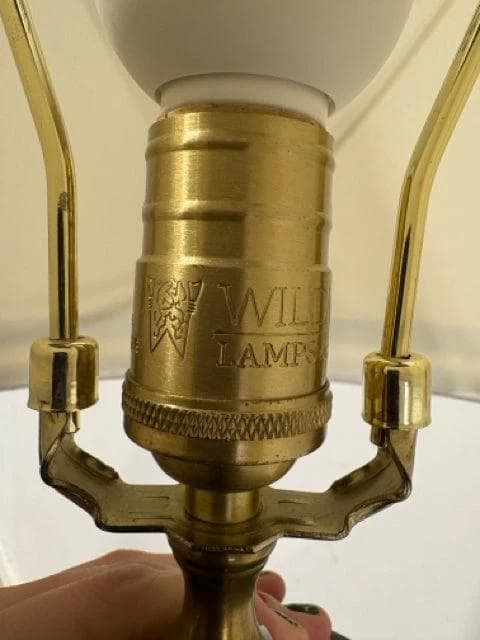 Wildwood Accents Metallic Leaves Base Table Lamp with Red Trim Shade - Thumbnail 4
