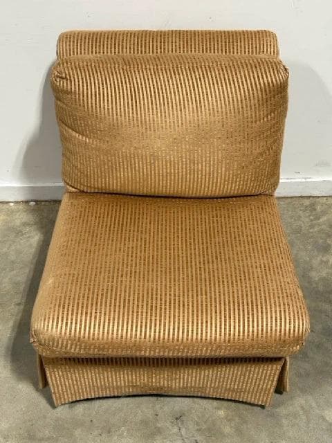 Sherrill Armless Living Room Chair With Copper Stripes - Thumbnail 2