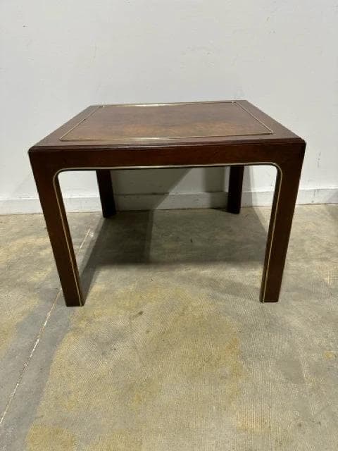 Square Wooden Table With Gold Detail - Thumbnail 2