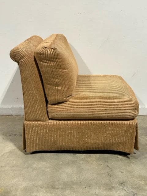Sherrill Armless Living Room Chair With Copper Stripes - Thumbnail 3
