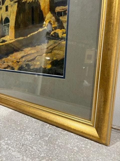 San Francisco De Asis Mission Church Gold Framed Print By Eanger Irving Couse - Thumbnail 2