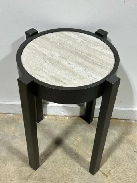 Ashley Faux Marble Top End Table in Ash Gray - Thumbnail 2