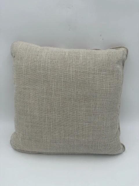 Orange, Brown And White Striped Pillow - Thumbnail 2