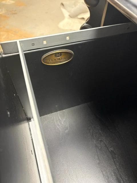 Hooker Black 2 Drawer Filing Cabinet - Thumbnail 4