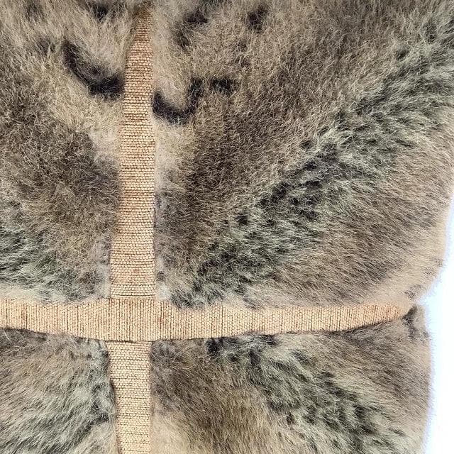 Fur Accent Pillow with Tassels - Thumbnail 2