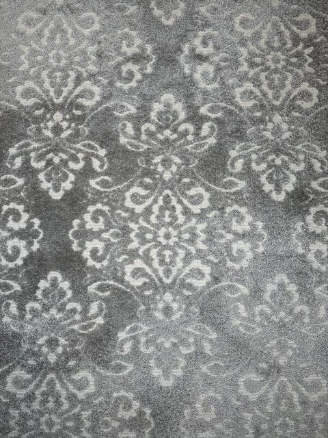 5'3"x7'4" Silver & White Patterned Area Rug - Thumbnail 2
