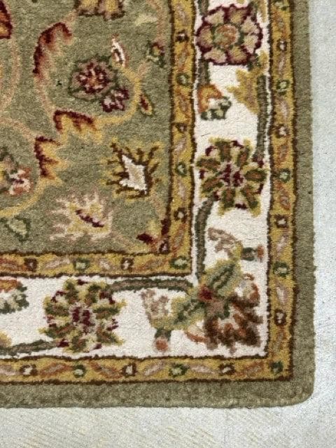 2'10"L 4'11" W Olive Green Gold & Red Ornate Style Area Rug - Thumbnail 3