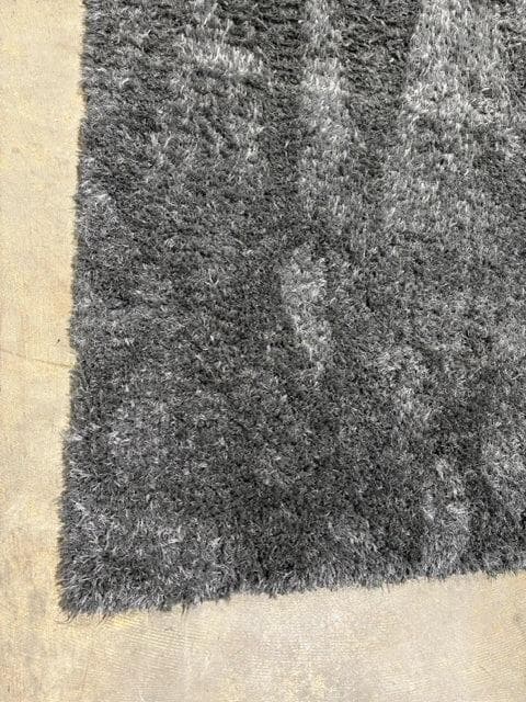12X9 Two Tone Grey & Silver Shag Rug - Thumbnail 2