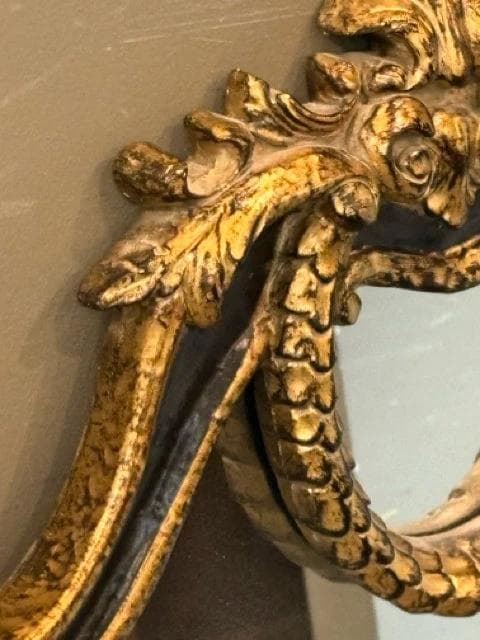 Black And Gold Ornate Mirror - Thumbnail 2