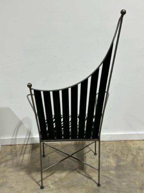 Custom Iron Chair With Zebra Print Upholstery - Thumbnail 5